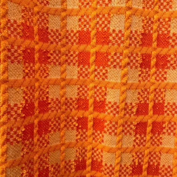NWT Urban Outfitters Orange Plaid Flare Pants, M - Picture 5 of 7